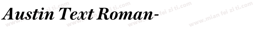 Austin Text Roman字体转换